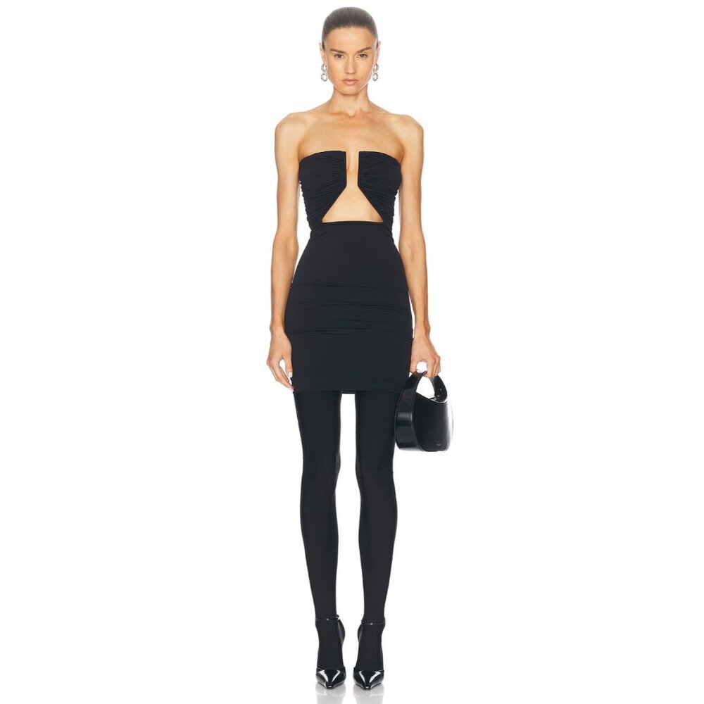 Rick Owens Abito Prong Mini Dress Black